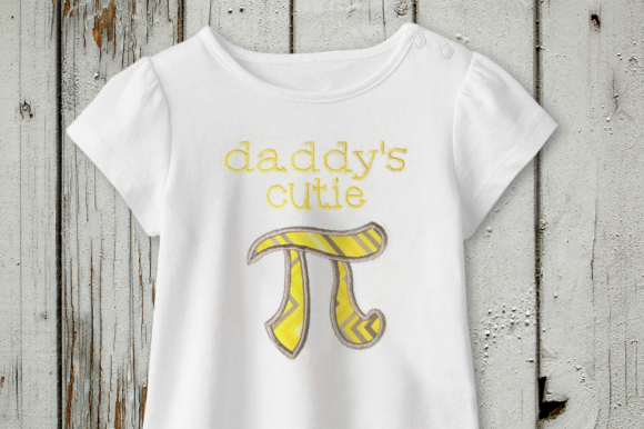 Daddy's Cutie Pi Symbol Applique Review
