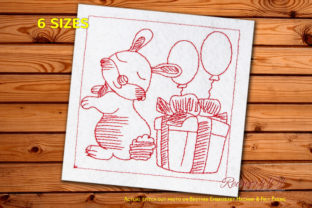 Easter Egg Gift with Bunny Redwork Review