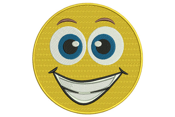 Grinning Emoji: A Playful Stitch for Boutique Sweatshirts